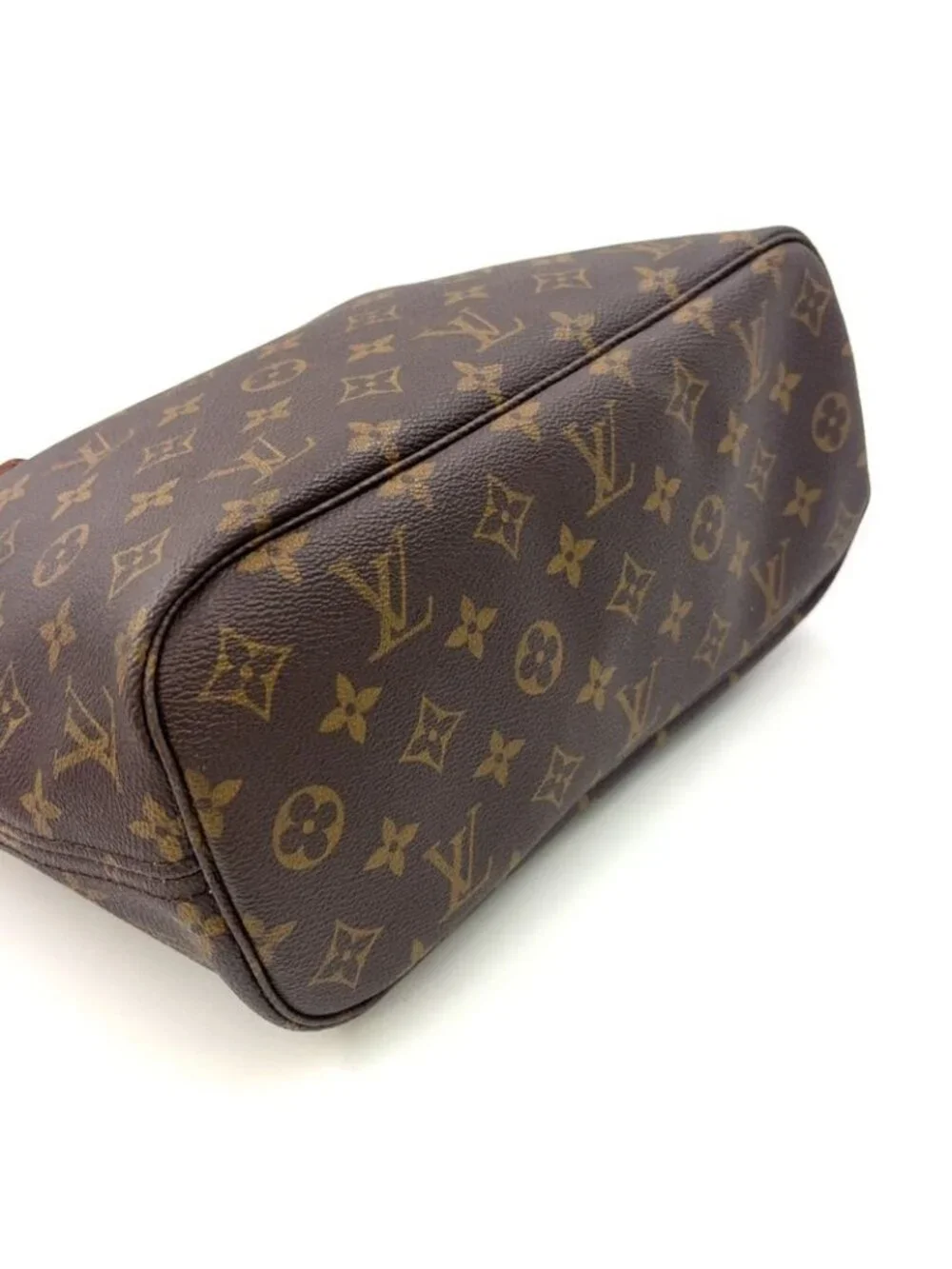★SOLD★ Louis Vuitton Neverfull PM Monogram Leather Brown Tote Gold - Picture 5 of 15